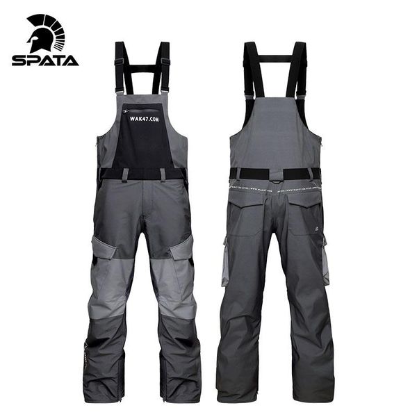

skiing pants spata ski women waterproof snowproof winter clothing warm trousers men one piece pocket jumpsuit suit