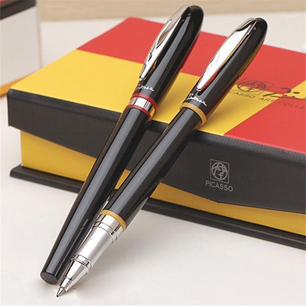 

1pc/lot picasso 907 roller ball pen montmartre pimio 2 colors red/yellow ball pen canetas office supplies retail box 13.6*1.3cm1, Blue;orange