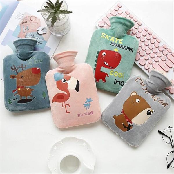 

1000ml симпатичные животные сгущает flamingo горячей воды бутылки rubber горячей воды мешок карманный портативный injection рука теплая вода