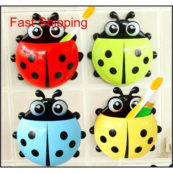 

new cartoon coccinella septempunctata/ladybug sucker toothbrush holder suction hooks household items ba qylhla dh_seller2010