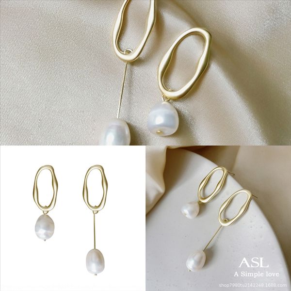 

exl new fashion round zirconia cubic earring for women white diamond earring gold long wedding pendant earrings chain bridesmaid 925 leave, Golden