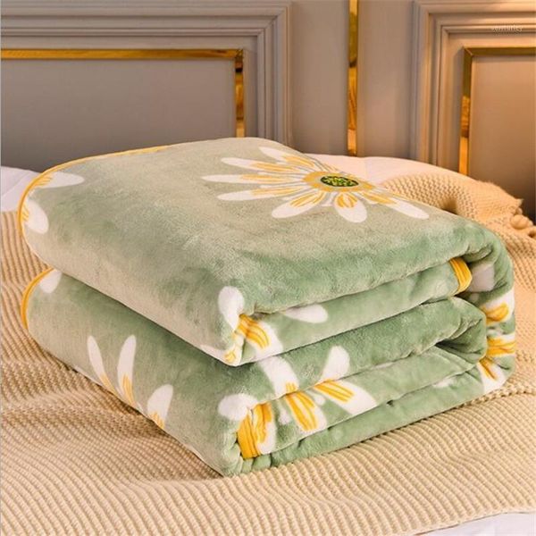 

blankets flannel for bed blanket quilt coral fleece thick winter sheet office nap four sizes1