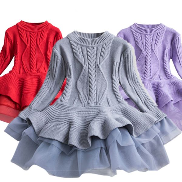 

winter girls dress long sleeves princess costume 2019 brand kids party dresses for girls clothes children casaul wear clothing lj200923, Red;yellow