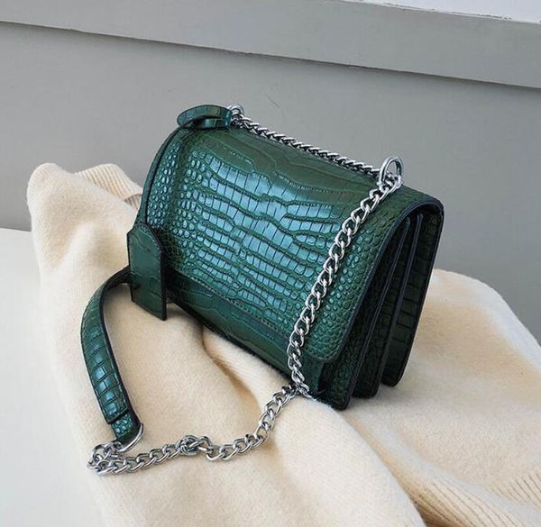 

designer women handbags purse chain crossbody bag lady shoulder bags alligator fashion bags flap