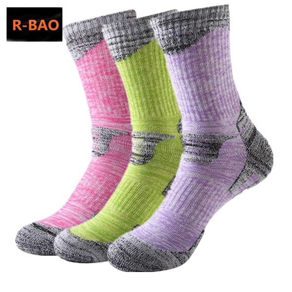 

sports socks autumn winter cotton outdoor mountaineering ski hiking thicken women men for running snowboarding camping, Black