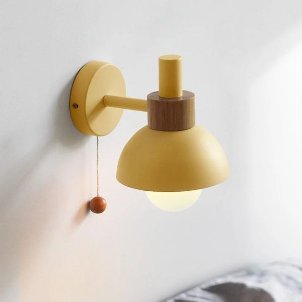 

nordic wood wall lamp led macarons wall lights for bedroom bedside bathroom modern mirror lamp home lighting fixtures luminaire