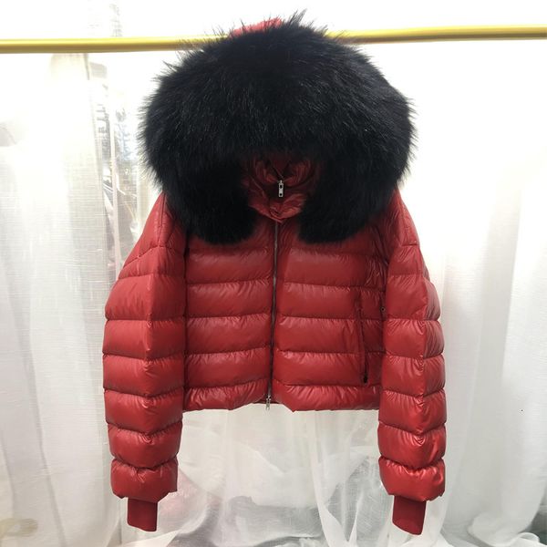 

women's winter clothes, royal raccoon coats, 90%, white duck feathers, warm parks, thick waterproof women