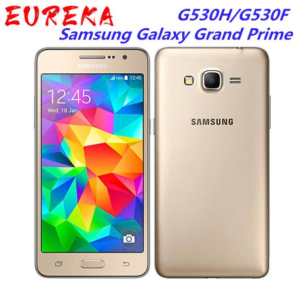 Reformado Desbloqueado Samsung Galaxy Grand Prime G530H / G530F 5.0inch Quad Núcleo 1gbram + 8GB Rom Dual SIM Telefone Android