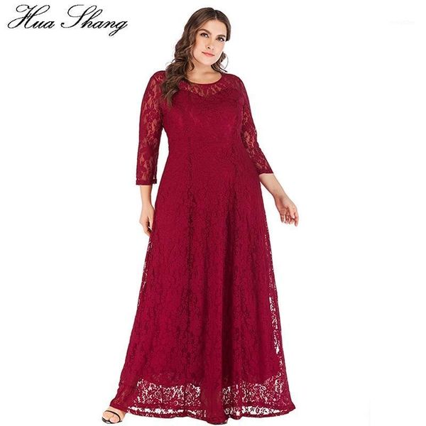 

lace party dresses for evening women o neck three quarter sleeve lace hollow out backless long dress plus size white dress1, Black;gray