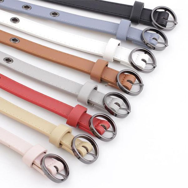 

women faux leather belts candy color thin waistband adjustable belt women dress strap cinturon mujer cinto feminino1, Black;brown