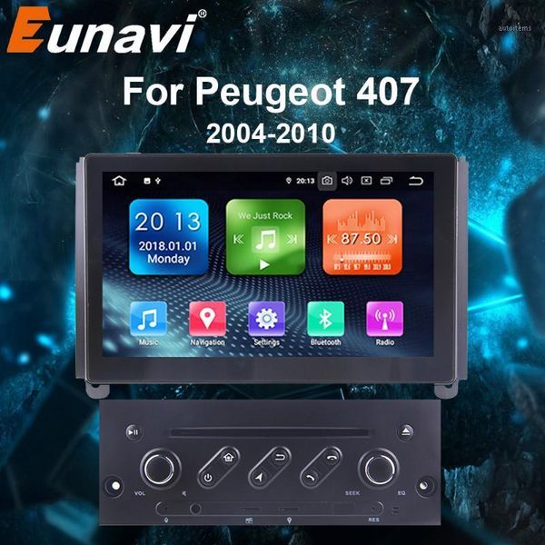 

eunavi 1 din android 9.0 car dvd player gps navigation for 407 2004-2010 multimedia stereos auto radio no 2din cd dvd1