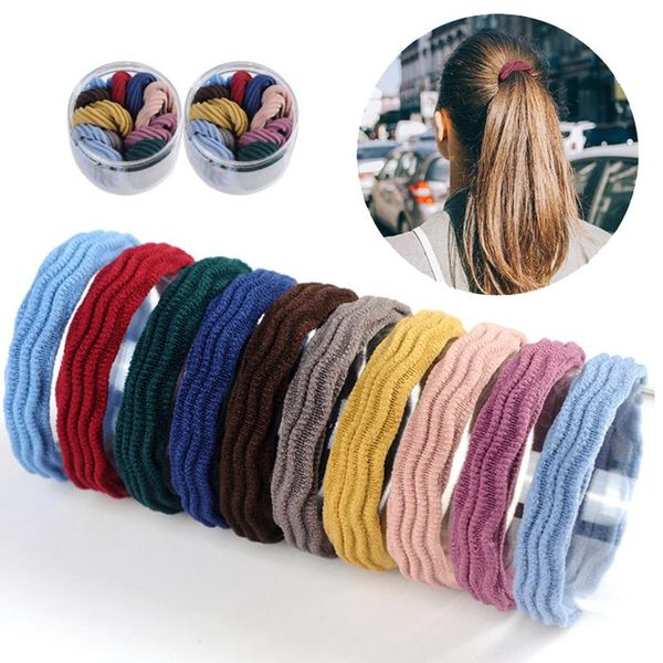 

20pcs women girls simple basic elastic hair bands ties scrunchie ponytail holder rubber bands fashion headband hair accessories, Slivery;white