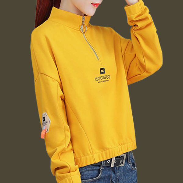 

stand collar sweater early women's clothing 2020 new fashion korean version loose clothes in spring and autumn, Black