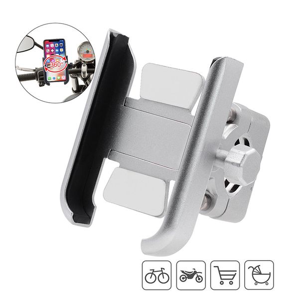 

1 pc navigation gps shockproof fixed aluminum alloy phone holder support bracket mount for motorbike motorcycle