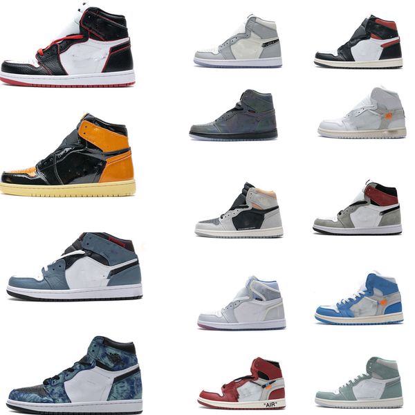 

2021 high 1 high travis scotts 1s basketball shoes obsidian unc mid smoke grey fearless mens trainers sneakers