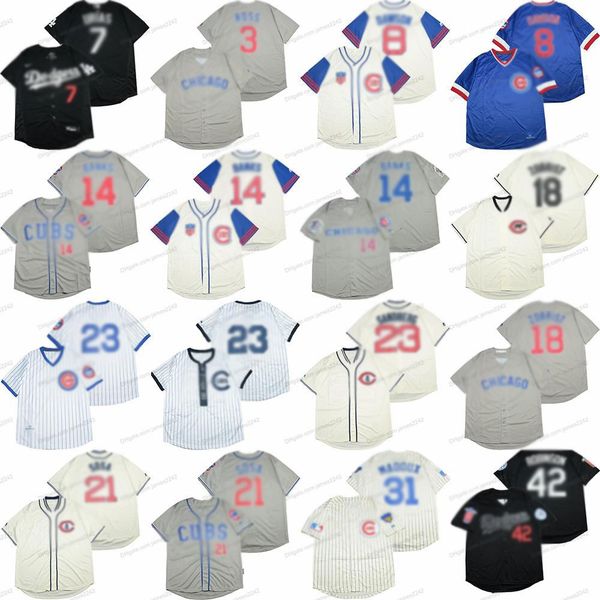 

wholesale banks ryne sandberg ruias ben zobrist david ross andre dawson sammy sosa maddux jackie robinson baseball jersey, Blue;black