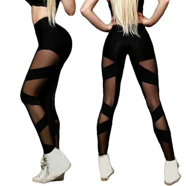 

mesh leggings women push up pants females workout legins fitness legging drop shipping good quality, Black