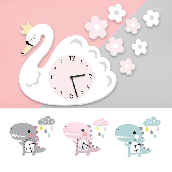 

cartoon wall clock set home children bedroom living room silent clock kindergarten bedroom background home decoration1