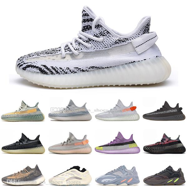 

israfil black static reflective kanye west men running shoes tail light cloud white synth zebra earth flax men women trainers sneakers
