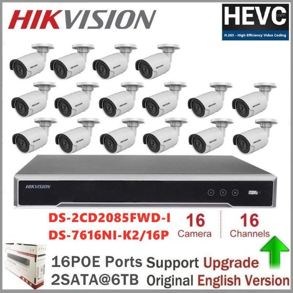 

wireless camera kits hikvision 16ch 8mp 4k poe nvr kit cctv system outdoor security ip p2p video surveillance set hdd option1