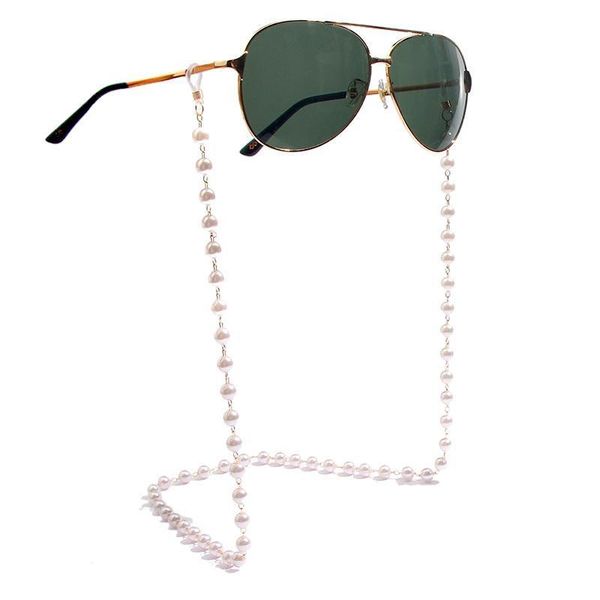 

flatfoosie imitation pearl eyeglass chain holders beaded sunglass strap for women fashion glasses chain non slip neck strap rope h bbybxj