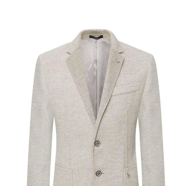 

wool coat new korean thickened suit for men, Black