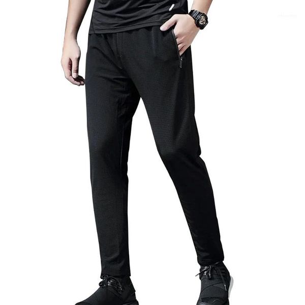 

running pants men workout athletic for sports gym travel stretchy breathable sweatpants h7jp1, Black;blue
