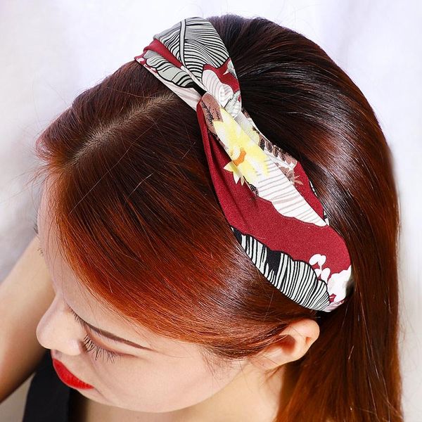 

упругие оголовье vintage узел hairband головки цветка диапазона волос аксессуары для женщин девушки волос хооп тюрбан мода цвет головной убо, Slivery;white