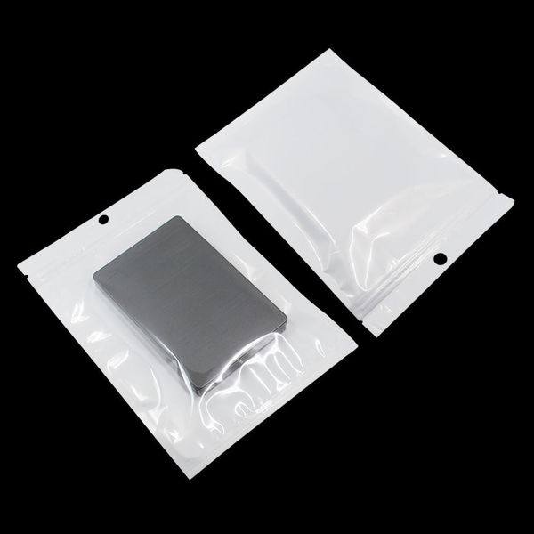 

1420см прозрачный белый самоподъемник молния ziplock пластиковая упаковочная сумка для хранения висящего отверстия