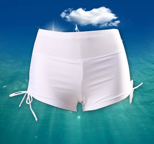 

wholesale woman swim swimwear beach for women high waist yoga shorts 3xl with inner belt 6 colors dhl d110, White;black