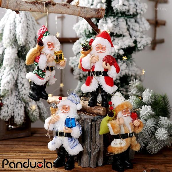 

christmas decorations 20cm santa claus doll toy tree pendant ornaments xmas gift home decor diy party birthday table decorations1