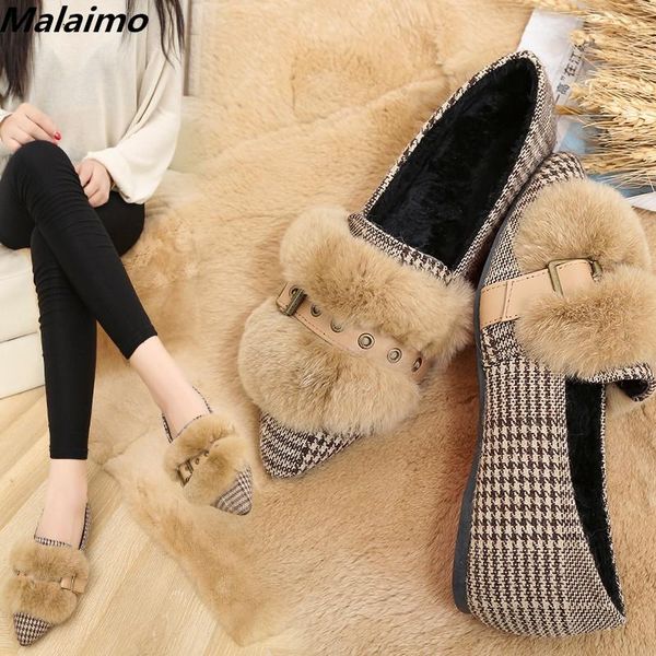 

new hair cotton shoes of 2020, fashionable personality of autumn and winter mao hair female boots, noble classic boots, Black