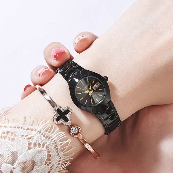

belt korean special luminous women's steel watch women's quartz watch new watch 2020 double calendar leisure, Slivery;brown