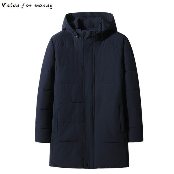 

10xl plus 8xl 6xl men 2020 winter new long hat causal thick warm parkas jacket men autumn cotton pockets outwear coat parkas, Black