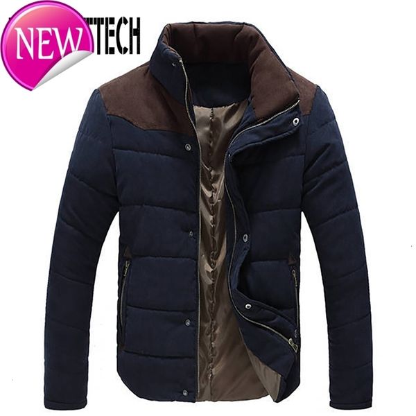 

plus size m-4xl new mens winter jacket men warm coat splicing cotton padded outerwear brand clothing thick coat male down parkas, Black
