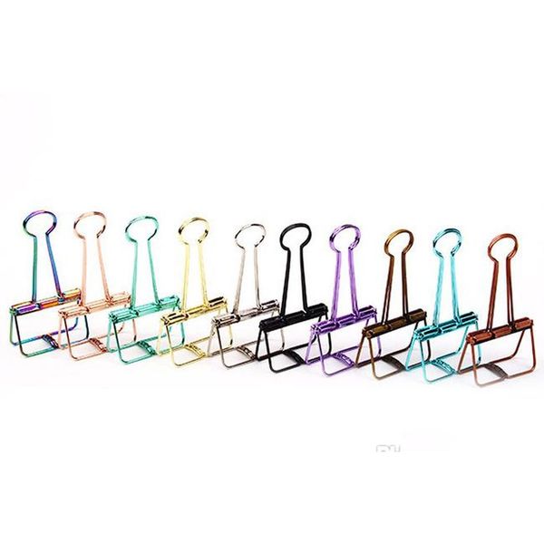 

bronze skeleton binder clips hollow out long paper p clip planner notebook clipers for home office sqckxz item_home