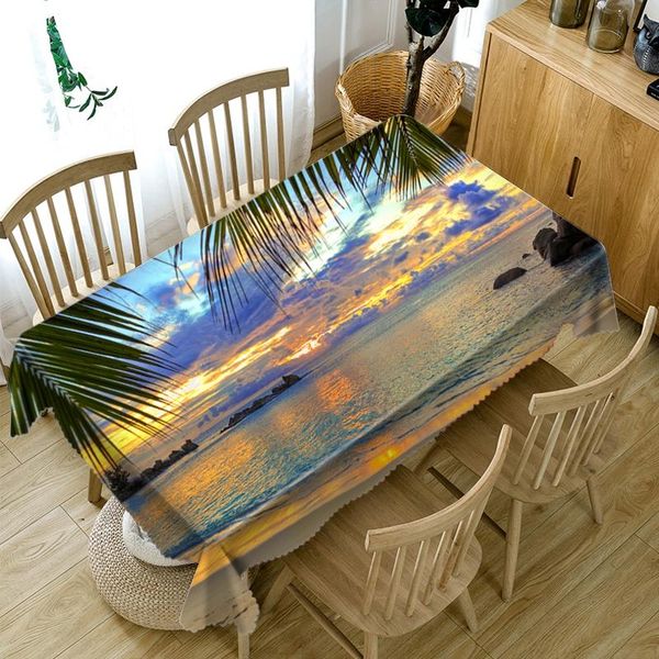 

3d вид на море шаблон скатерть sunset of the sea washable ткань сгущает cotton прямоугольный и круглый стол ткань wmtqvt loveshop01