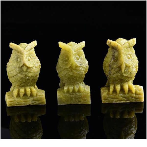 

1pc natural white crystal owl crystal mineral jewelry wisdom happiness bird home furnishing diy gift de jllstp, Black