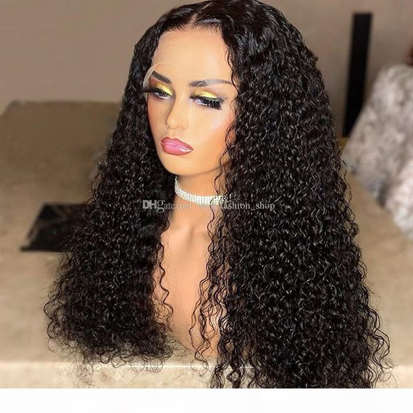 

5x5 pu silk lace front human hair wigs brazilian kinky curly 13x6 lace wig 180 density remy 8- 26 inch natural colored, Black;brown