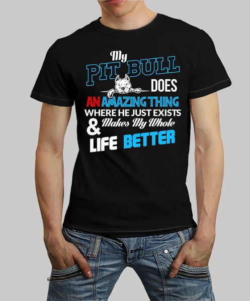 

summer cool tee shirt my pit bull is amazing t shirt funny t-shirt sport hooded sweatshirt hoodie