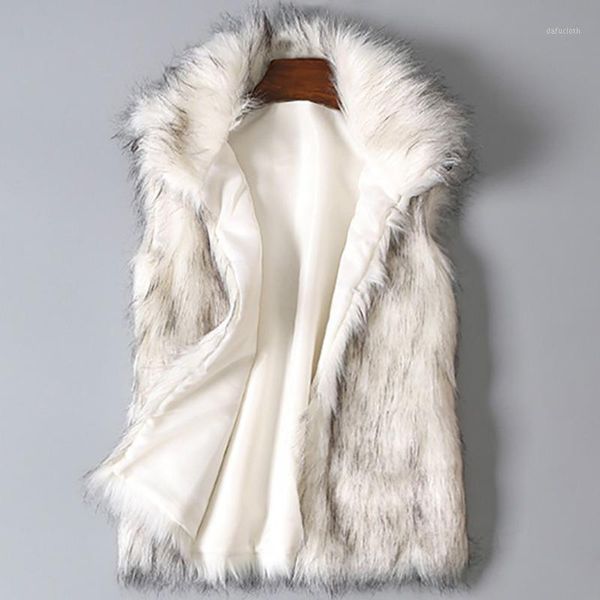 

2020 winter fashion faux fur coat ladies sleeveless wool soft feel coat ladies fur standing collar jacket1, Black