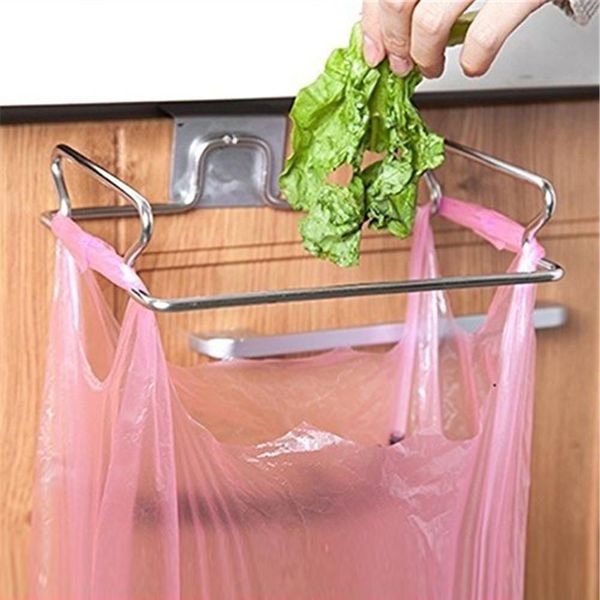 

metal hanging garbage bags rack kitchen wash cloth towel storage shelf hanging frame rubbish bag storage stand kitchen supplies bbydxn