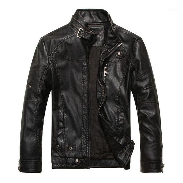 

men jacket motorcycle biker leather jackets mens jaqueta de couro masculina outwear leather windbreak coats outwear1, Black
