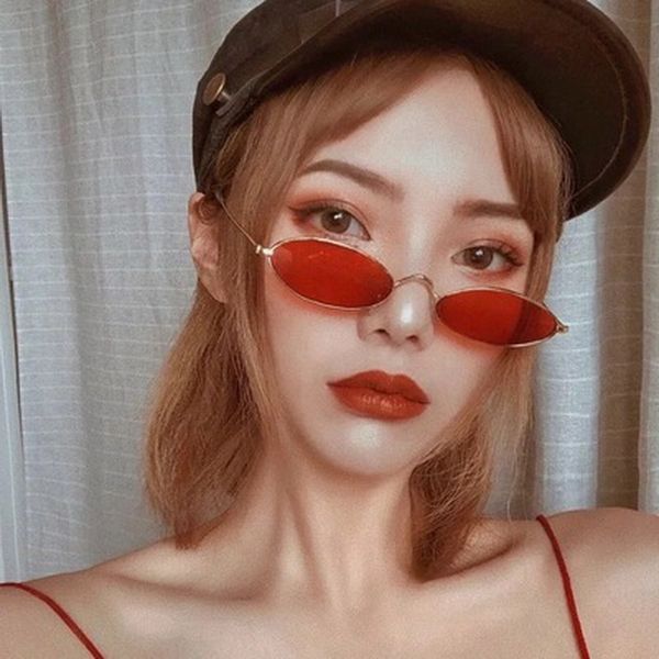 

vintage small oval sunglasses round sun red mirror shades for women stylish glasses on a narrow face mm04