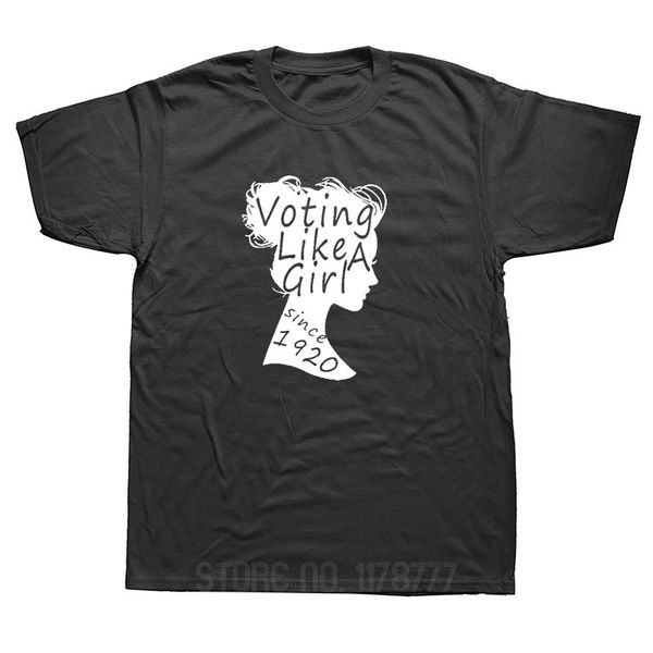 

funny voting like a girl since 1920 new short sleeves hip hop printed plus size tees streetwear sport hooded sweatshirt hoodie t shirt