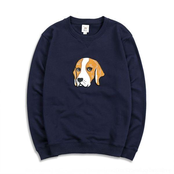 

0rj3b hajia 2020 sweater new men's long pasted sweater sleeve spring embroidery patch cloth terry cotton youth fashion 3clf1, Black