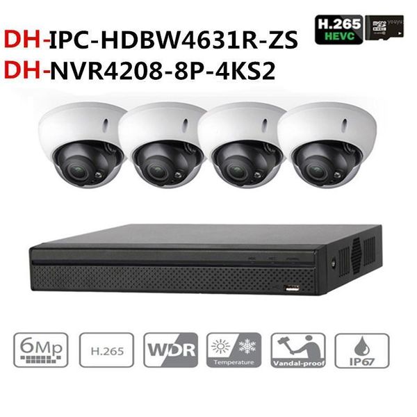 

dahua security cctv system 4pcs 6mp poe zoom ip camera ipc-hdbw4631r-zs & 8poe 4k nvr nvr4208-8p-4ks2 surveillance security kit1