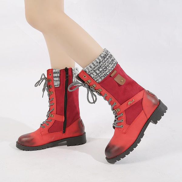 

autumn winter 2020 snow boots women keep warm waterproof ankle boots fashion platform lace up woman large size 35-43 deezl, Black