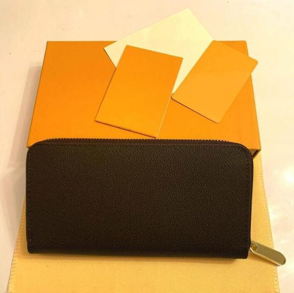 

2021 purse wallet zipper bag women's wallets leather card holder pocket long women bag coin purses with box, Red;black