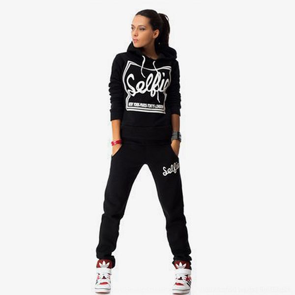 

qbqa4 square letter hooded casual women's small square letter hooded casual women's two-piecesmall two-piece set set two-piece rqj, Gray